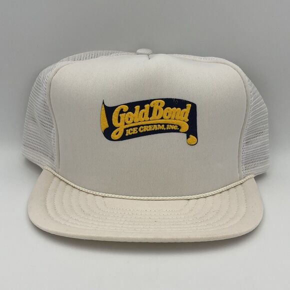 Vintage Gold Bond Ice Cream Hulk Hogan Snapback Hat Trucker Cap Rare - Picture 1 of 11